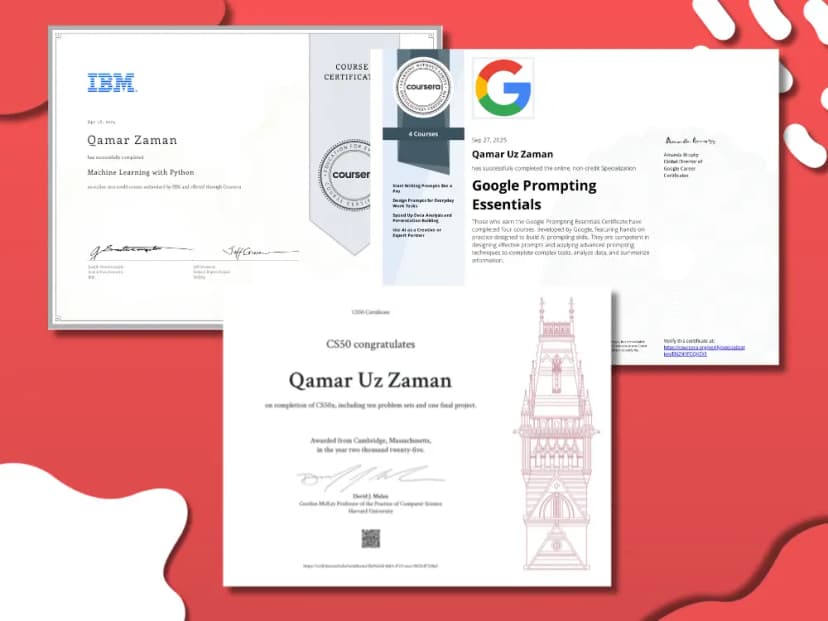 My Professional certifications