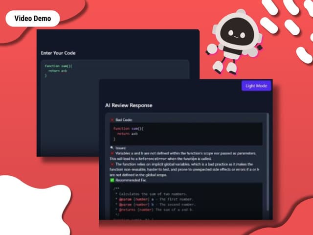 ai code reviewer portfolio project by Qamar Zama